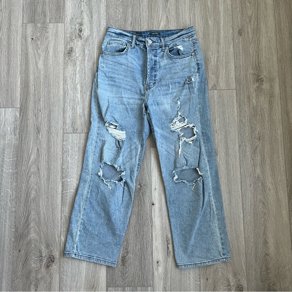 wild fable Denim - Wild Fable Relaxed Distressed Light Blue Jeans